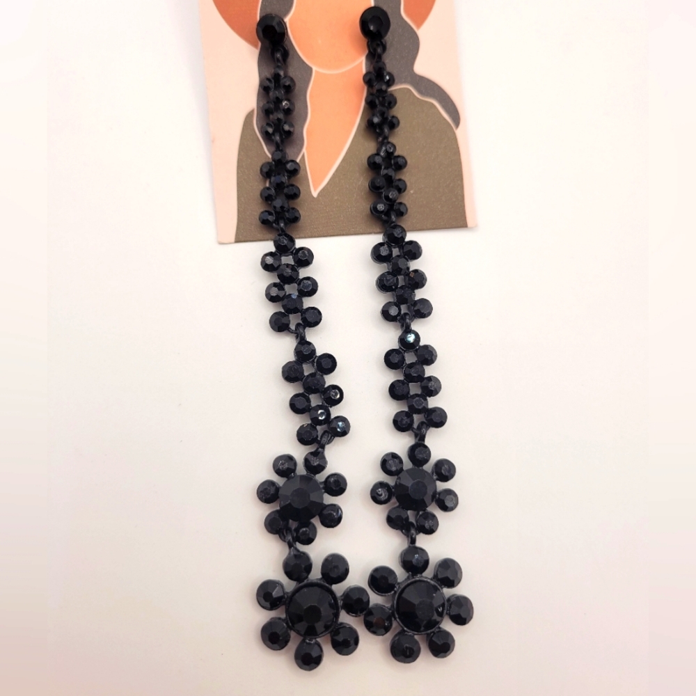 Long Glass Modern Pierced Earrings